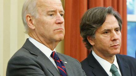 Tony Blinken (rechts) ist seit Jahren der engste Vertraute des künftigen Präsidenten Joe Biden in außenpolitischen Fragen. 