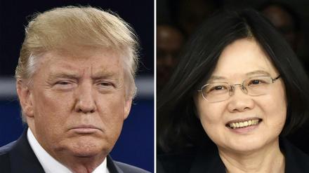 Mal telefoniert: Der designierte US-Präsident Donald Trump und Taiwan's Präsidentin Tsai Ing-wen 