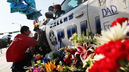 Gedenken an die erschossenen Polizisten in Dallas 