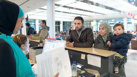 Flüchtlinge in Berlin bei der Registrierung. Die meisten Anträge von Türken werden abgelehnt.