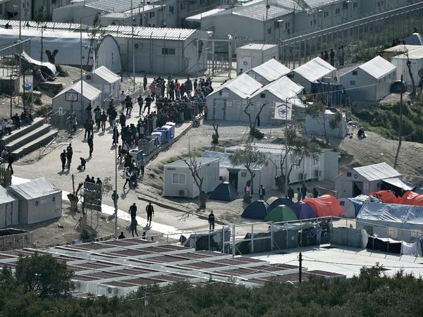 Das Flüchtlingslager Moria auf der griechischen Insel Lesbos.