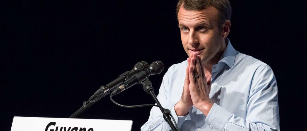 Der Chef der Bewegung "En marche!", Emmanuel Macron. 