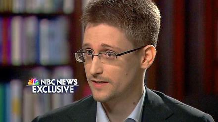 Edward Snowden bei seinem Interview in Moskau.