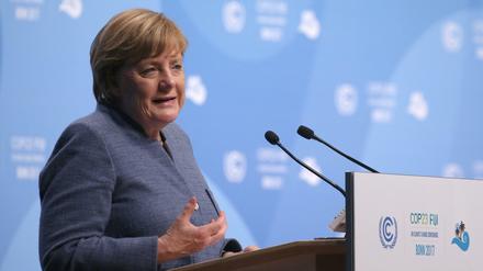 Keine festen Zusagen: Bundeskanzlerin Angela Merkel (CDU) bei der Weltklimakonferenz