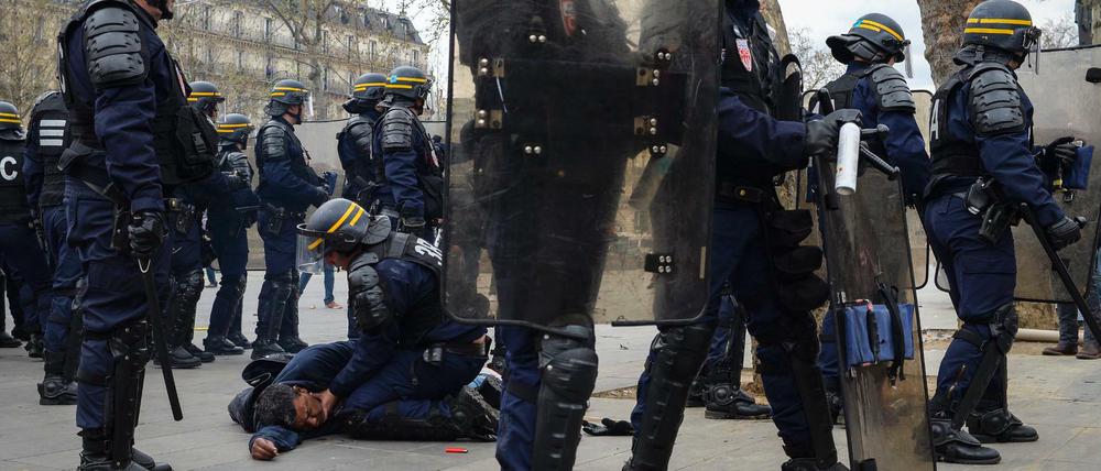 Bei Protesten gegen die umstrittene Arbeitsmarktreform in Frankreich kam es zu Ausschreitungen. 