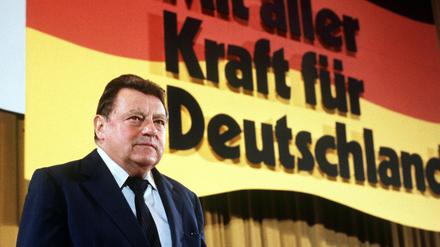 Der damalige Ministerpräsident von Bayern und CSU-Vorsitzende Franz Josef Strauß.