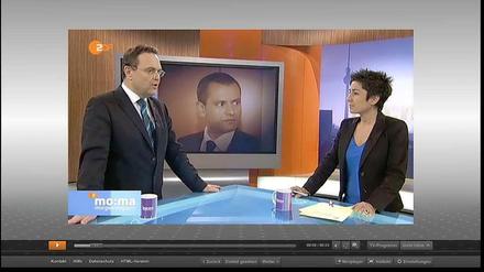 Ex-Minister Hans-Peter Friedrich am Dienstagmorgen mit Moderatorin Dunja Hayali im "ZDF-Morgenmagazin".