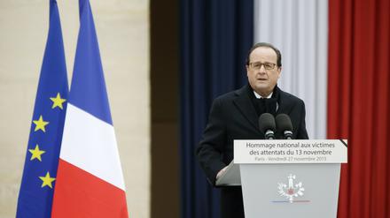 Francois Hollande bei der Gedenkzeremonie.