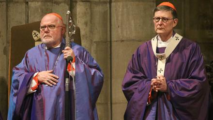 Kontrahenten bei der Kommunion: Der Vorsitzende der Deutschen Bischofskonferenz, Kardinal Reinhard Marx (links), und der Kölner Erzbischof Kardinal Rainer Maria Woelki.