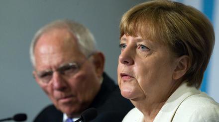 Mal wieder nicht ganz einig: Bundeskanzlerin Angela Merkel und Bundesfinanzminister Wolfgang Schäuble.