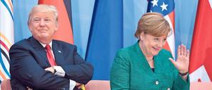 Donald Trump, Präsident der USA, und Bundeskanzlerin Angela Merkel beim G20-Gipfel in Hamburg.