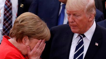 Kanzlerin Merkel und Präsident Trump beim G-20-Gipfel in Hamburg: Unkenntnis nicht entlarven. 