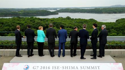 Gipfel mit Ausblick: Die Führer der G7 in Japan.