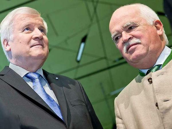 Kommen politisch nicht zusammen: CSU-Chef Horst Seehofer (links) und Peter Gauweiler.
