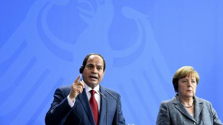 Der ägyptische Staatspräsident al Sisi und Bundeskanzlerin Angela Merkel (CDU) in Berlin.
