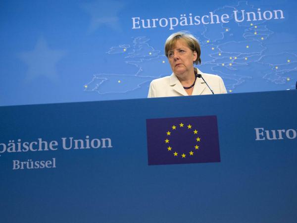 Bundeskanzlerin Angela Merkel (CDU) präsentiert die Einigung mit Griechenland.
