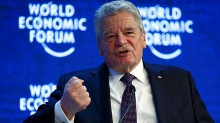 Bundespräsident Joachim Gauck sprach am Mittwoch beim Weltwirtschaftsforum in Davos.