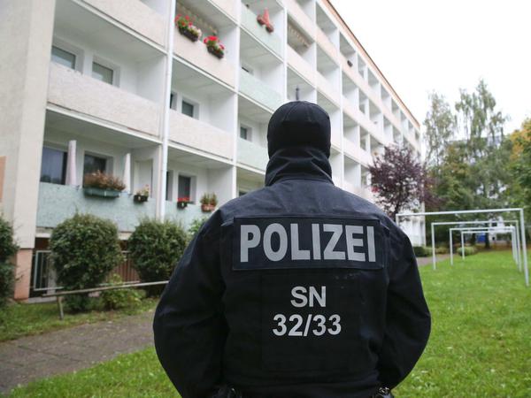 Polizeieinsatz in Chemnitz (Sachsen).