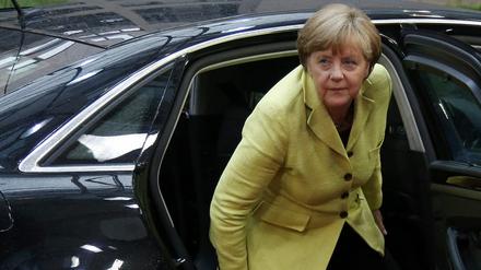 Kanzlerin Merkel bei ihrer Ankunft in Brüssel.