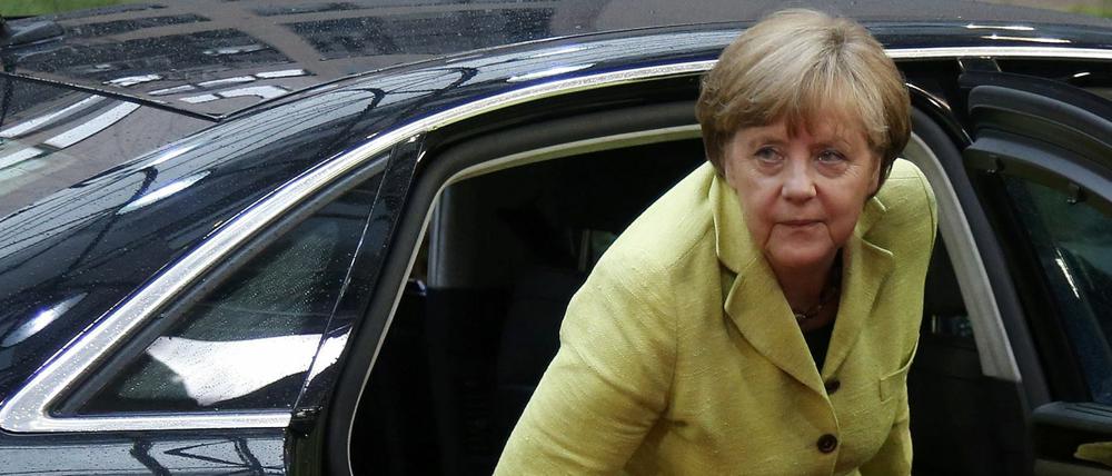 Kanzlerin Merkel bei ihrer Ankunft in Brüssel.