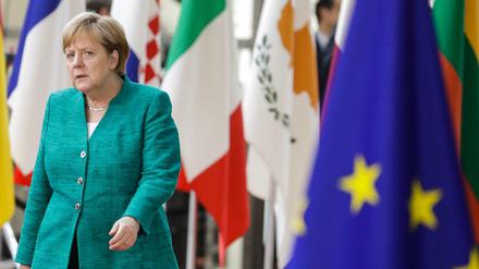 Bundeskanzlerin Angela Merkel (CDU) beim Gipfel der EU Staats- und Regierungschefs