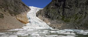 Schmelzender Gletscher in Norwegen.