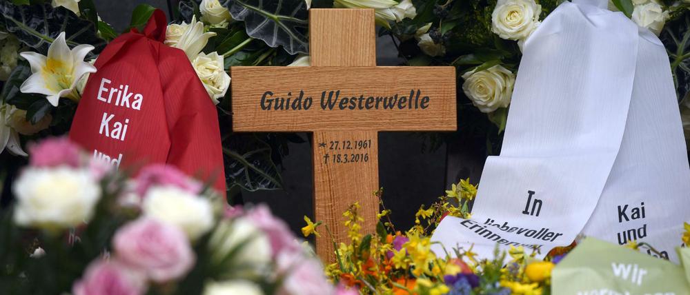 Das Grab des ehemaligen Außenministers Guido Westerwelle. 