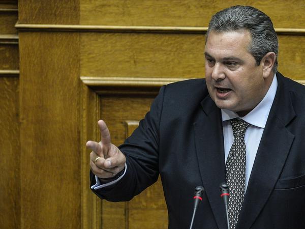 Griechenlands Verteidigungsminister Panos Kammenos, rechtspopulistischer Koalitionspartner von Alexis Tsipras.