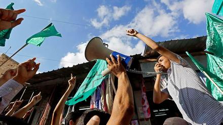 In Nablus, im Westjordanland hat die Hamas ihre Anhänger mobilisiert. 