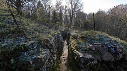 Hundert Jahre danach: Ein Schützengraben am Hartmannsweilerkopf