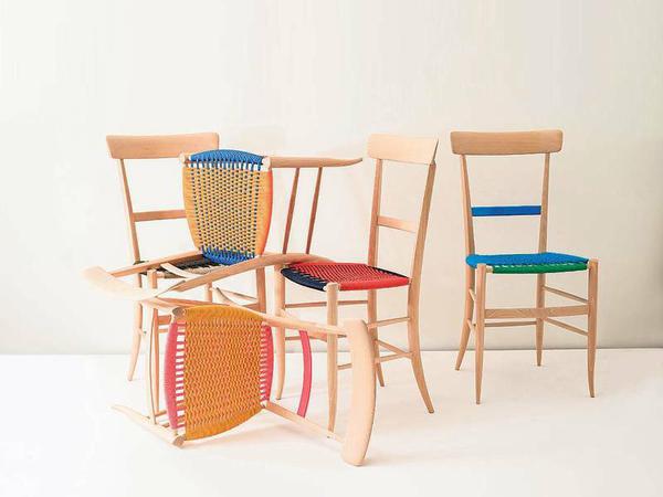 Die "Chiavarina Chairs" werden in Ligurien von Hand gefertigt.