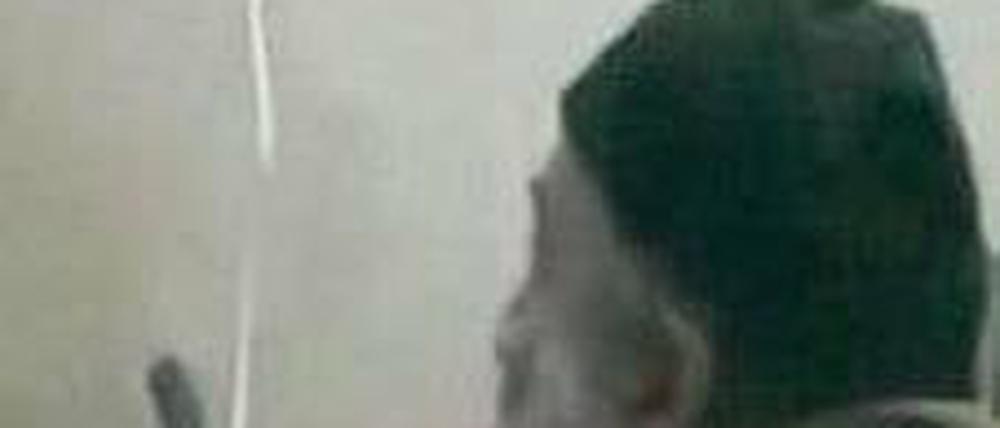 Bin Laden vorm TV – Szene aus einem vom Pentagon freigegebenen Video. Foto: dpa