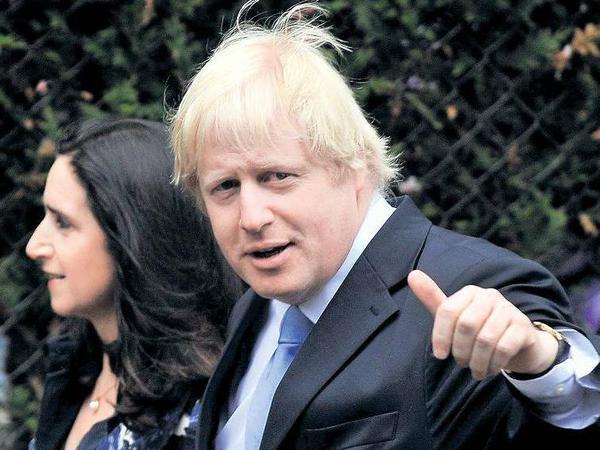 Wahlsieger. Londons Bürgermeister Boris Johnson und Ehefrau Marina. 