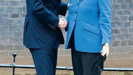 EU-Partner. Kanzlerin Merkel und Premier Cameron im Februar in London.