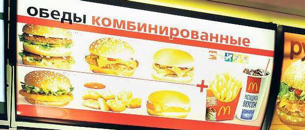 Vor dem Aus? Eine McDonalds-Filiale in Moskau.