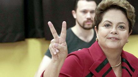 Präsidentin Dilma Rousseff wird wohl zur Stichwahl antreten müssen