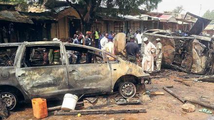 Bombenanschläge, Mord, Vertreibung: Im Norden Nigerias sind Gräueltaten der Islamistengruppe Boko Haram an der Tagesordnung. Hier nach einem Anschlag in Gombe.