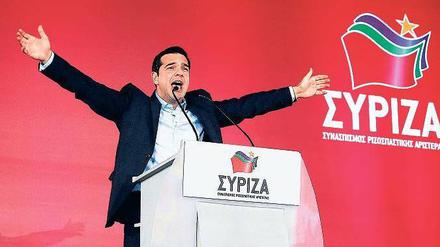 Siegessicher. Alexis Tsipras, der Chef des Linksbündnisses Syriza, bei einer Wahlkampfveranstaltung am Donnerstagabend in Athen. 
