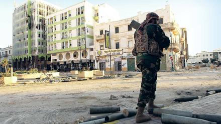 Kriegszerstörungen in Bengasi.