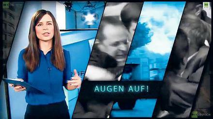 Jasmin Kosubek moderiert für "Russia Today Deutsch" täglich die Sendung "Der fehlende Part".