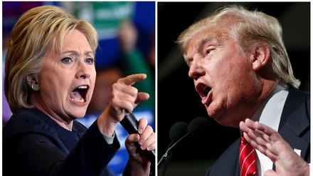 Nach dem "Super Tuesday" der US-Vorwahlen deutet viel auf ein Duell zwischen Hillary Clinton (links) und Donald Trump hin. 