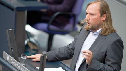 Grünen-Fraktionschef Anton Hofreiter im Bundestag.