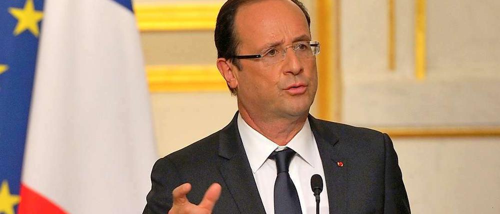 Frankreichs Staatspräsident François Hollande schließt einen Militärschlag gegen Syrien nicht mehr aus.