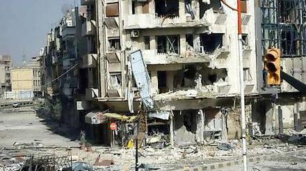 Die Stadt Homs ist gezeichnet von den kriegerischen Auseinandersetzungen.
