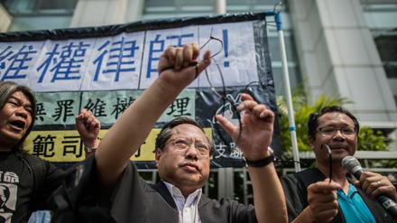 In Hongkong gibt es Proteste gegen das Vorgehen der chinesischen Sicherheitsbehörden.