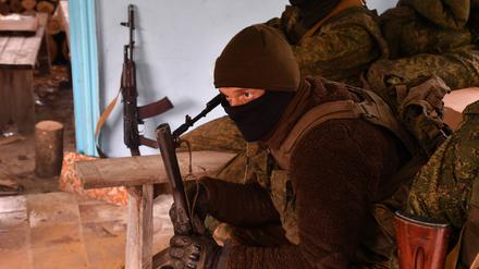 Söldner der Wagner-Gruppe nahe der Frontlinie in Luhansk