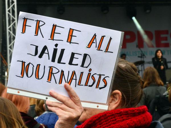 "Freiheit für alle inhaftierten Journalisten": Demonstration in Berlin 