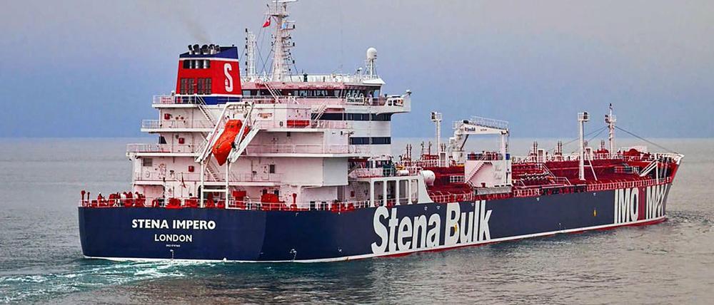 Der britische Tanker Stena Impero wurde am 19. Juni von den Iranischen Revolutionsgarden (IRGC) in der Straße von Hormus gestoppt. 
