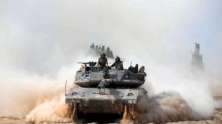 Israelisches Manöver nahe des Gaza-Streifens.