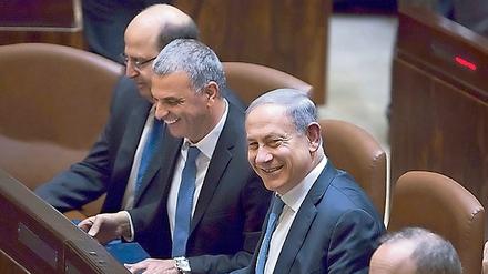 Israels Premierminister Benjamin Netanjahu im Knesset, dem israelischen Parlament in Jerusalem. 